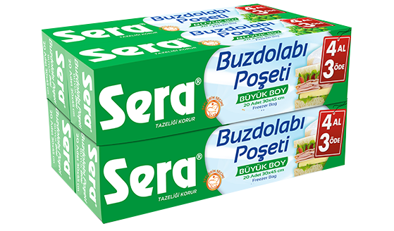 SERA Buzdolabı Poşeti 4AL3ÖDE Büyük Boy 80 Adet