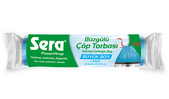 SERA Çöp Torbası Büzgülü Kokusuz Büyük Boy 10 Adet
